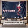Custom Name Text Tapestry Mohamed Salah Personalized Polyester Wall Tapestry For Bedroom And Room