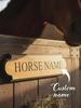 Custom Engraved Rustic Wooden Door Sign Personalized Text Name Plaque Farm Stable Tack Room Barn Front Wall Hanging Decor