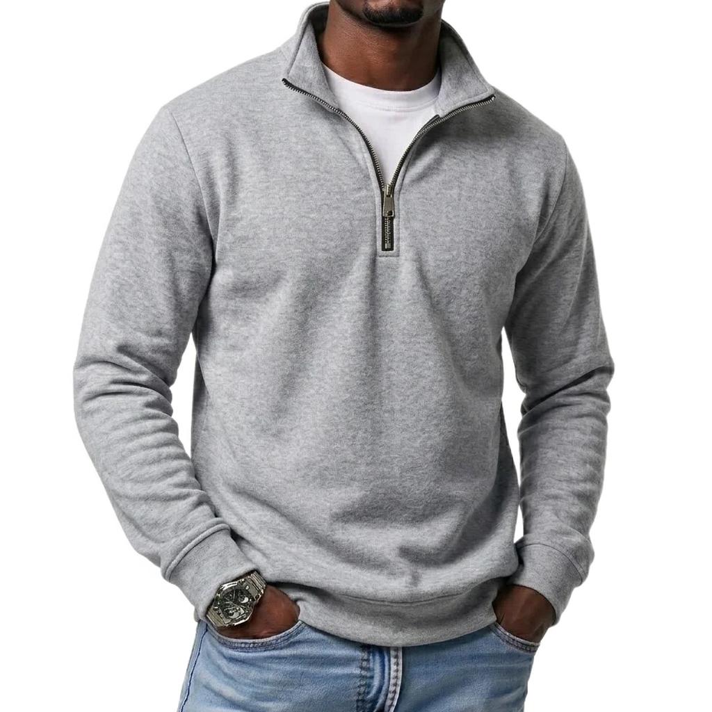 Mens Outdoor Quarter Zip Sweatshirts Casual Half Zip Pullover Hoodies Tops for Gym and Daily Tops S