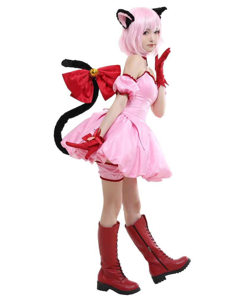 Miccostumes Women's Anime Cat Costume with Cute Pink Skirt (Size M)