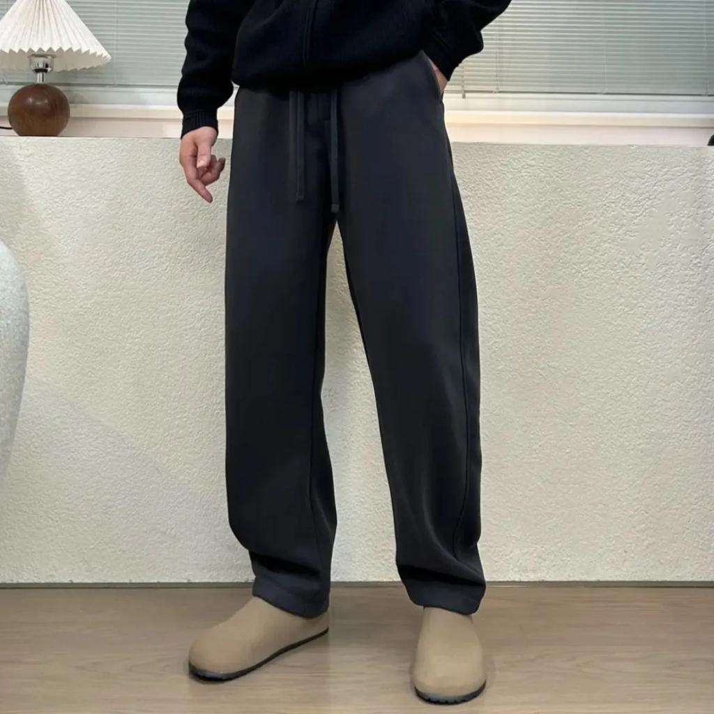 Men's Autumn and Winter Thickened Casual Pants Loose Straight-leg Sweatpants Sports Trousers Pants
