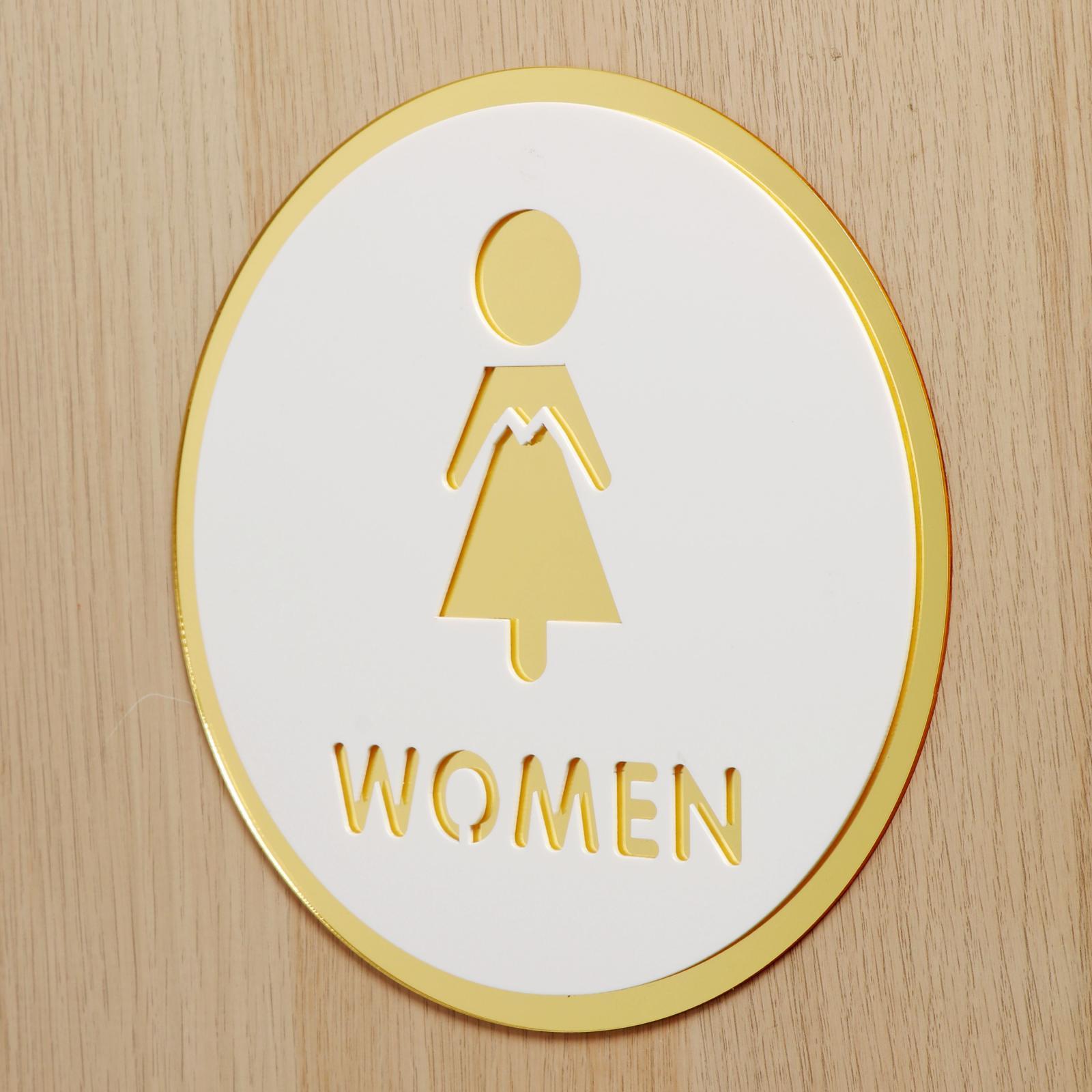 

Toilet Sign Bathroom Signage Acrylic Bathroom Sign for Store Office Business
