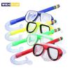 Set Snorkel per Bambini Maschera Snorkeling Subacquea Occhiali Anti-appannamento per Nuoto Con Tubo Snorkel a Valvola di Secco Set Occhiali Snorkeling Subacquea