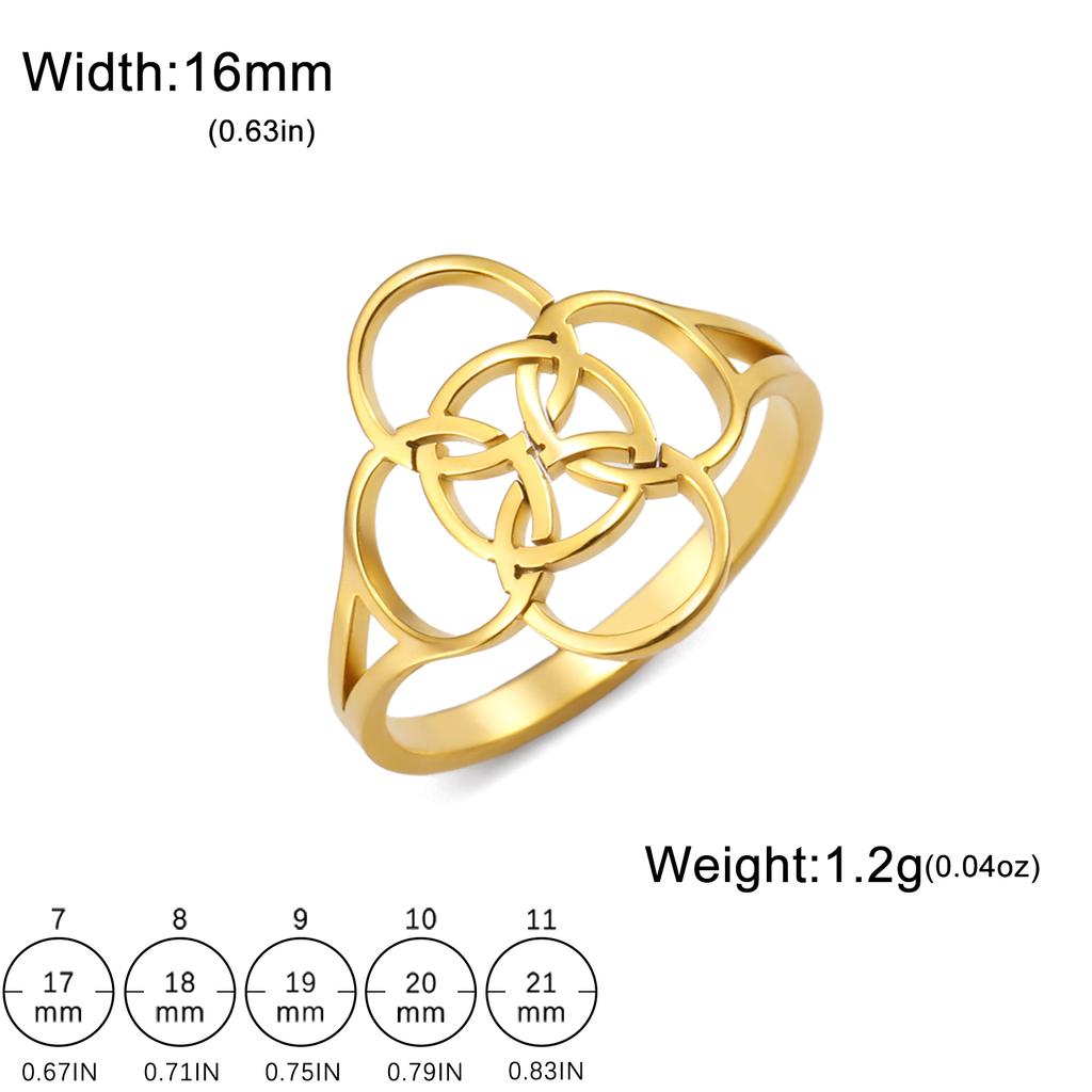 Dawapara Borromäischer Kreuz Symbol Edelstahl Ring Keltisch Fünffache Schutz Erleuchtung Amulett Religiöses Geschenk