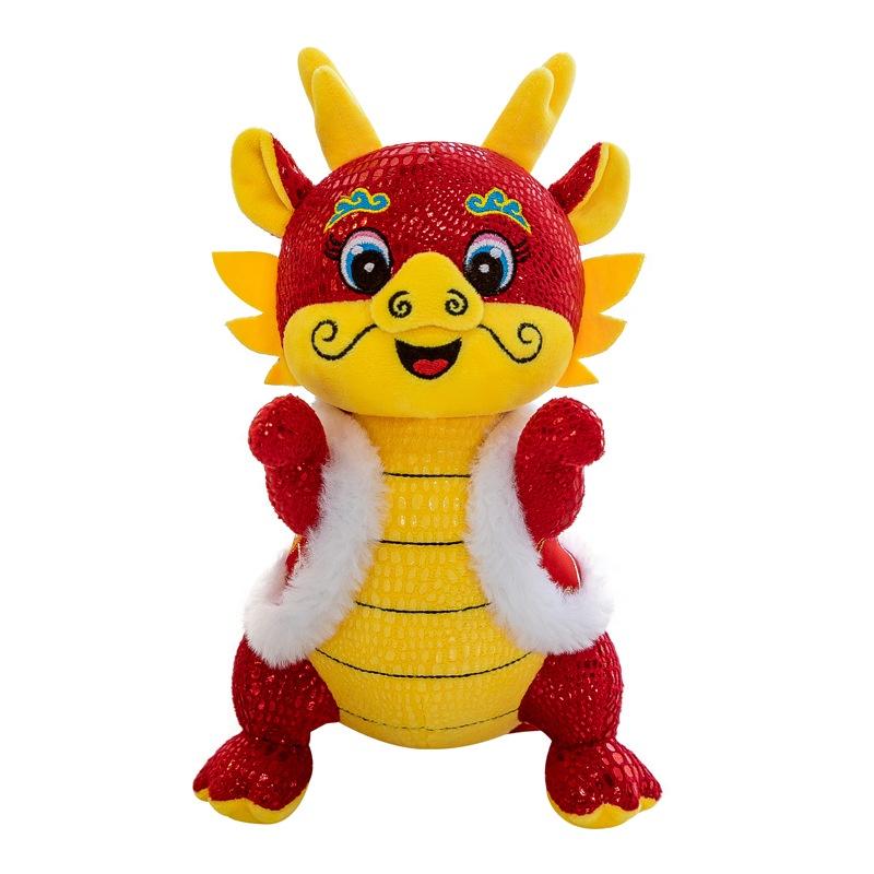 2024 Dragon Year Plush Toy Tang Costume Dragon Zodiac Doll With Custom Logo Good Luck Mascot