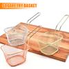 Mini Square Fry Basket Metal French Fries Chips Holder with Handle Desk Food Presentation Mesh Basket Kitchen Accessories Tools