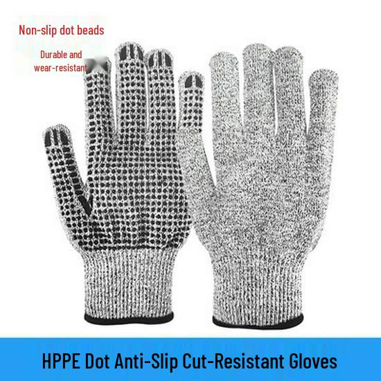 Level 5 Cut-Resistant PU Coated Industrial Gloves - Non-Slip, Wear-Resistant, Cut-Proof Safety Gear