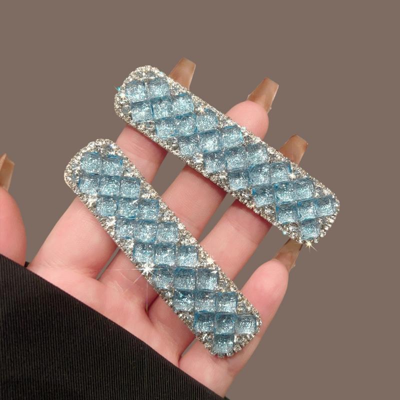 1/2Pcs Light Luxury  Hairpin Versatile Temperament Shining Zircon Side Clip Bangs Clip  Hair Accessories Gifts