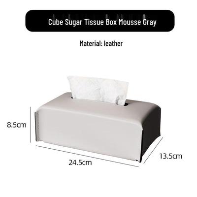 Mi Ling Desktop Leather Tissue Box