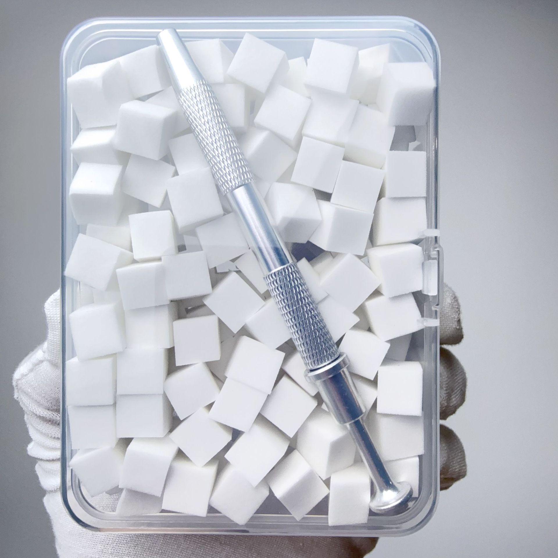 

Набор инструментов для ногтей: Мини Пат Клей Губка, Зажим для царапин, Квадратная салонная губка