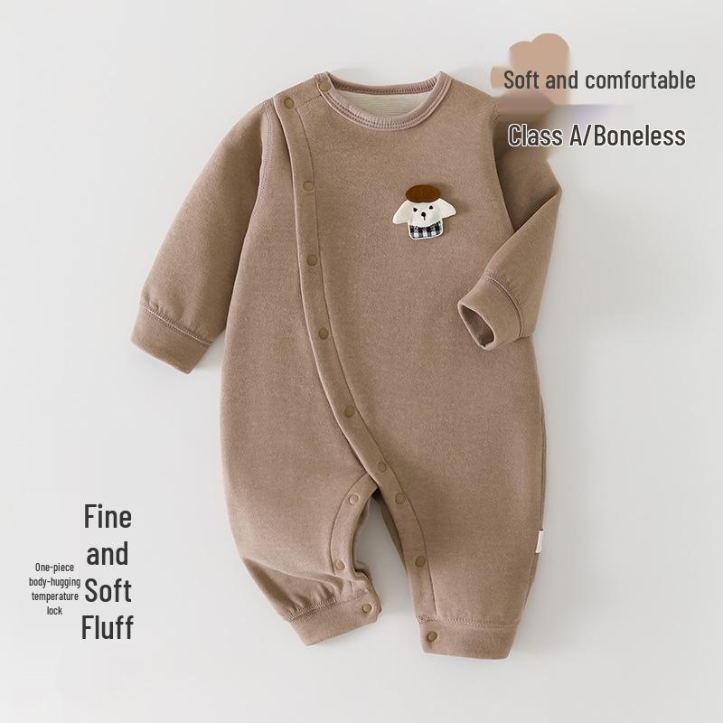 Infant Unisex Long Sleeve Warm Bodysuit - Autumn/Winter Jumpsuit for Newborns