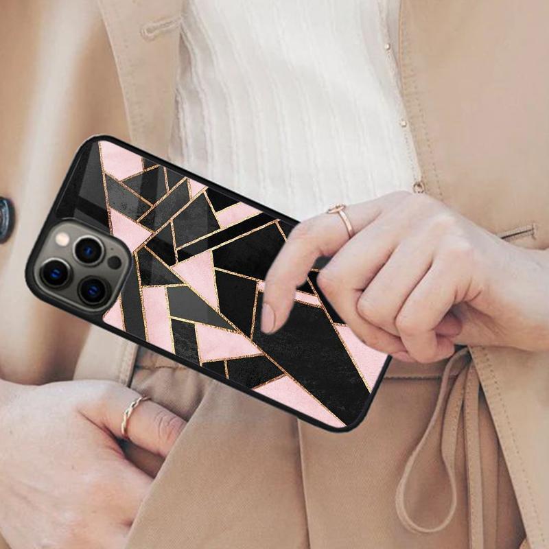 Marble Geometric Art Magnetic Phone Case For APPLE iPhone 17 Air 16 14 13 12 Pro Max 15 Plus Wireless Charge With MagSafe Cover