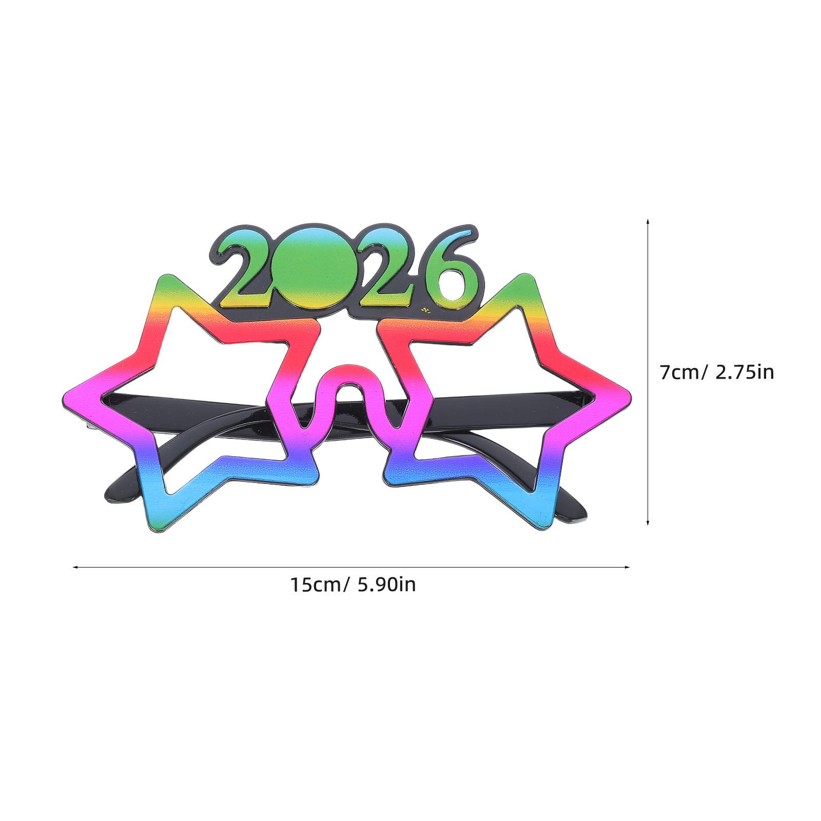 

2026 Nye Glasses Creative Plastic Party Eyewear for Adults New Year Celebrations Photo Booth Props Festive Holiday Accessories