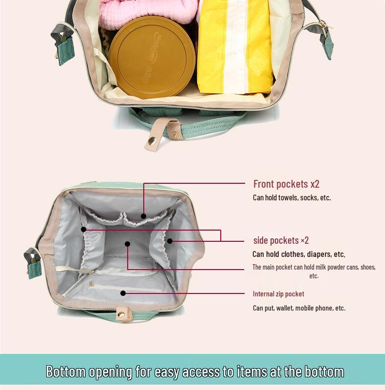 Waterproof Multifunctional Mom & Baby Backpack - Large Capacity, Wear-resistant, Dry/Wet Separation, Lightweight