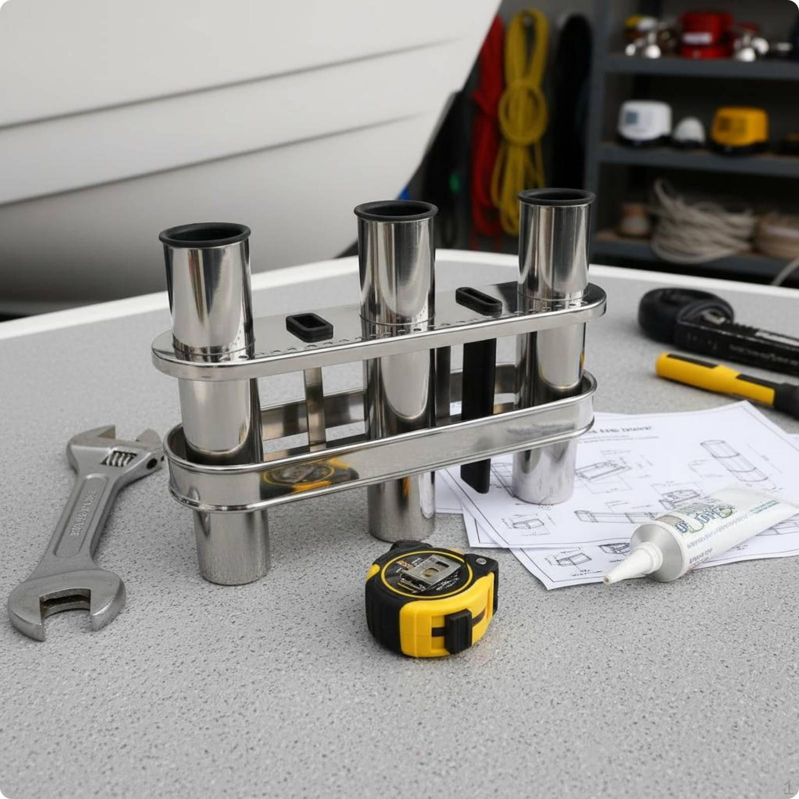 Triple Fishing Rod Holder Thickened 3