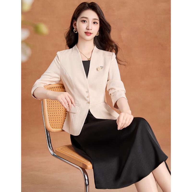 Elegant Two-Piece Dress and Jacket Set M