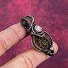 Ammonite Fossil Pendant Rainbow Moonstone Jewelry Copper Wire Wrapped Pendant
