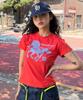 Damiswi Horse Graphic Pastel Slim T-Shirt_Blue