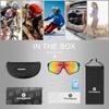 Rockbros Polarized Sports Sunglasses for Ultra UV400 for and Golf Sunglasses, Cycling, Lightweight, Protection, Unisex, Fishing, Baseball, Running,