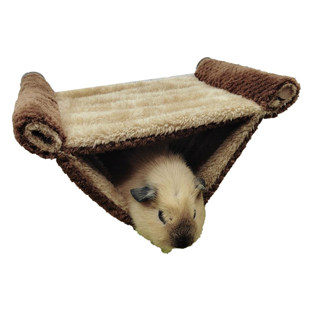 Kleintier Hängemattenbett Weich Warm Doppellagig Kleintierkäfig Hängematte für Eichhörnchen Hamster