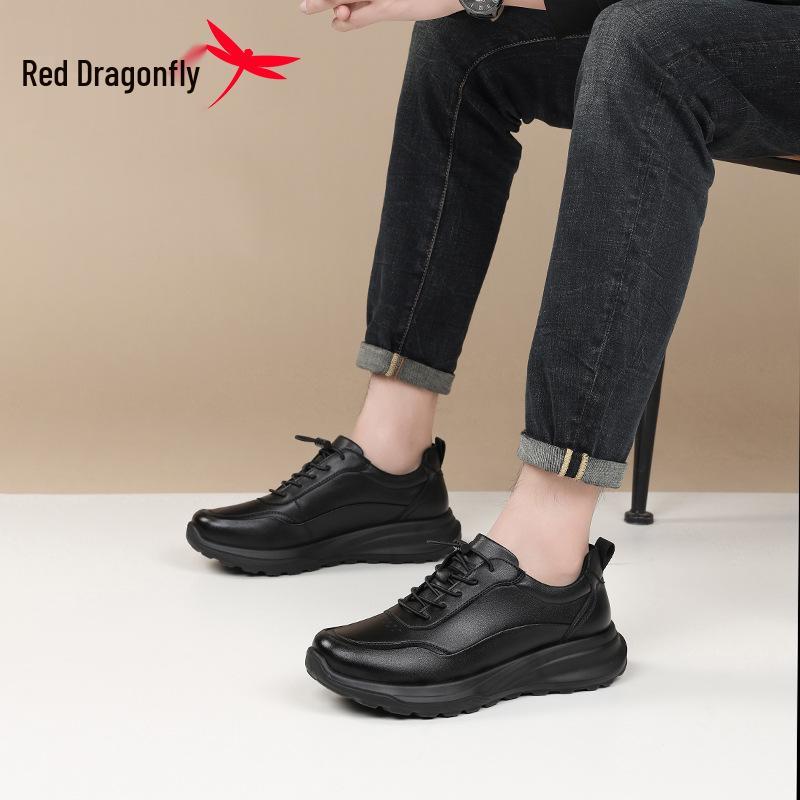 Red Dragonfly Herren Herbst Leder Sneaker - Wasserdicht, Rutschfest, Lässige Reiseschuhe mit Weichsohle