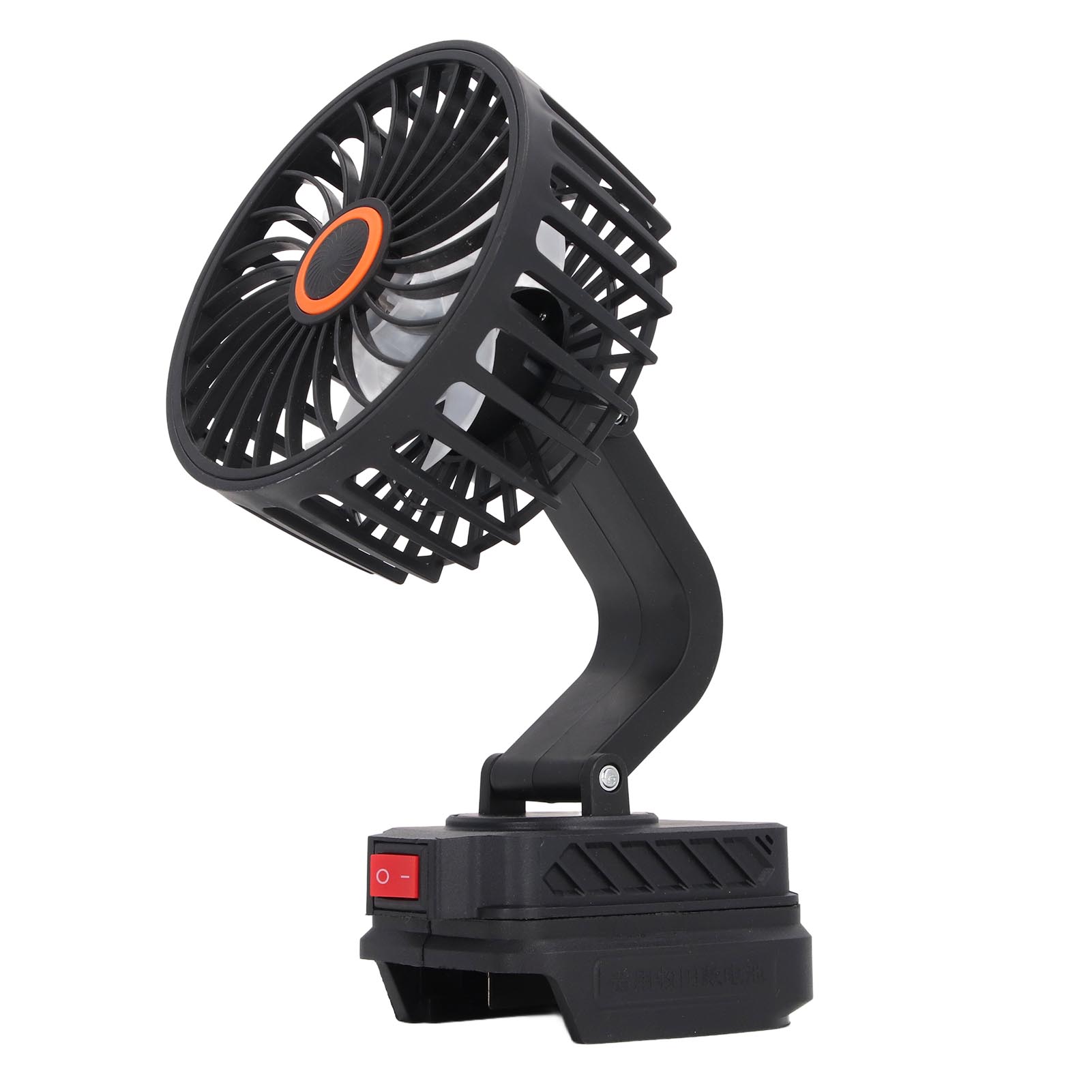 4 Inch Portable Battery Operated Fan 360 Degree Oscillating Rechargeable Outdoor Camping Fan for BL1840 18V Batteries Plastic+ABS