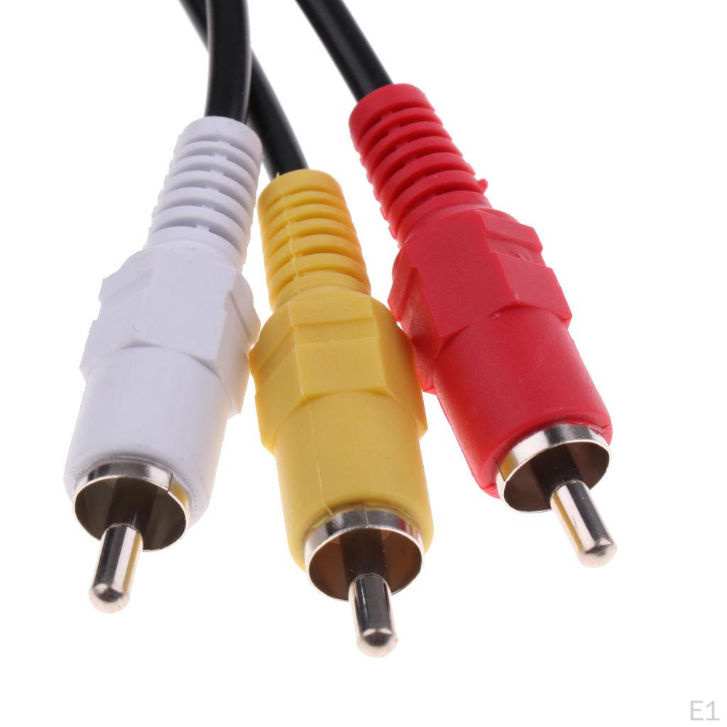 USB Cable1.5m Male to 3 RCA Splitter AV Adapter Cable