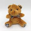 1PCS Plaid Bow Tie Plush Sitting Bear Toys Small Pendant Cartoon Bouquet Doll Wedding Activity Gift Soft Stuffed Toy 8CM