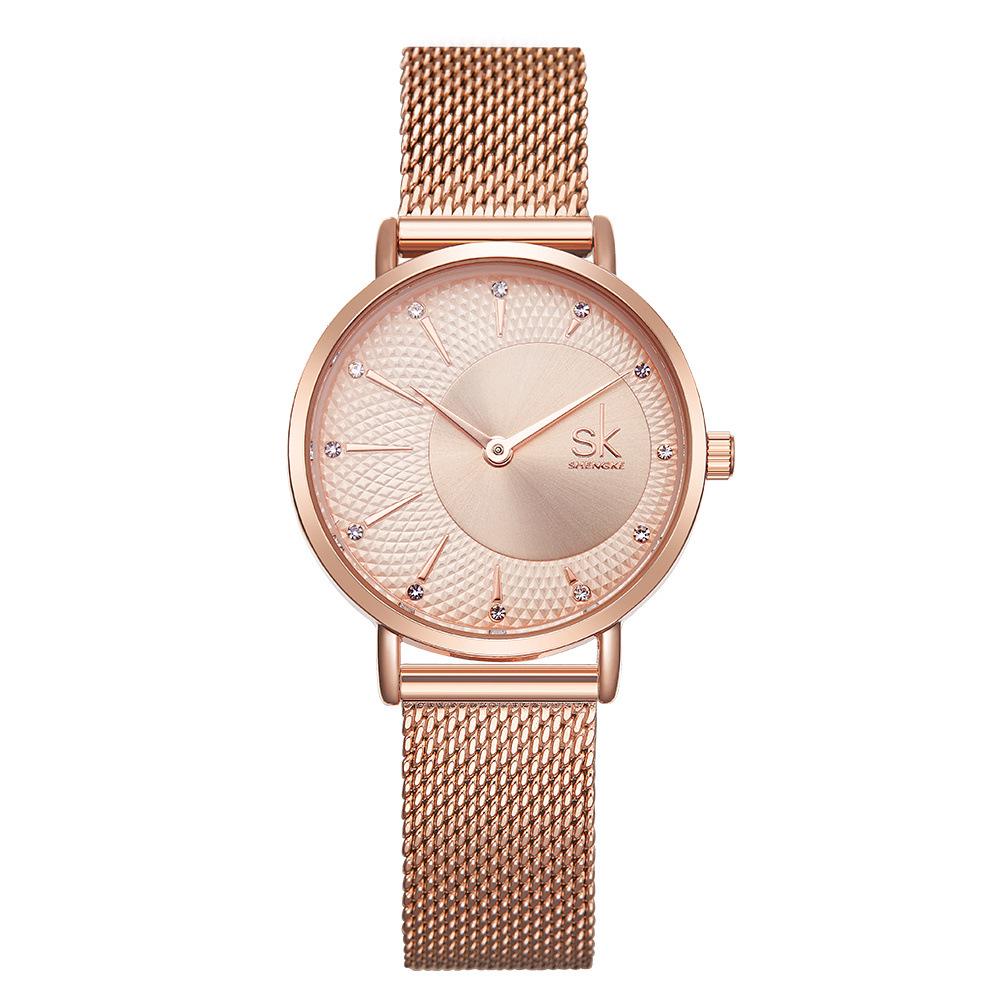 Women S Watch Women S Diamond-Set Vintage Rivet Diamond Dial Watch Stencil Strap 2-Hand Quartz Watch 0093