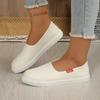 Fashion 2025  New Round Head Lightweight Flats Knitted Breathable Board Shoes Large Size Leisure Flat Bottom Shoes for Women