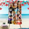 Anime Pirate Adventure Print Beach Towel, Large Soft Quick Dry Towel for Beach Camping Swimming