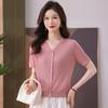 SNOWFLYING Women's Lyocell V-Neck Knit Cardigan