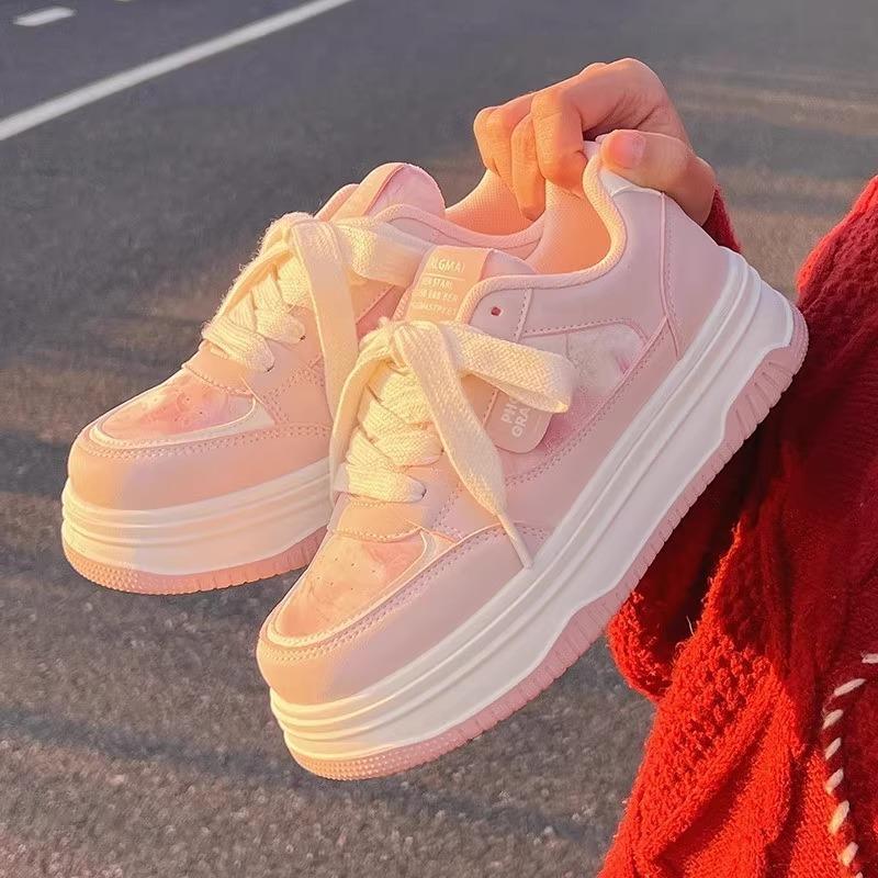 

Spring new thick-soled pink bread shoes women s ins versatile niche women s sports and leisure shoes 40 рожевий