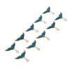10x Enamel Tail Charms Pendants DIY Bracelet Necklace Crafts Silver Plated