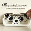 Einteilige geformte Brillenetui 3D-gedruckter Panda-Halter, Niedliches Cartoon-Brillenaufbewahrungsregal für Schreibtisch Tierhalter Nachttisch, Rutschfest Kratzfest
