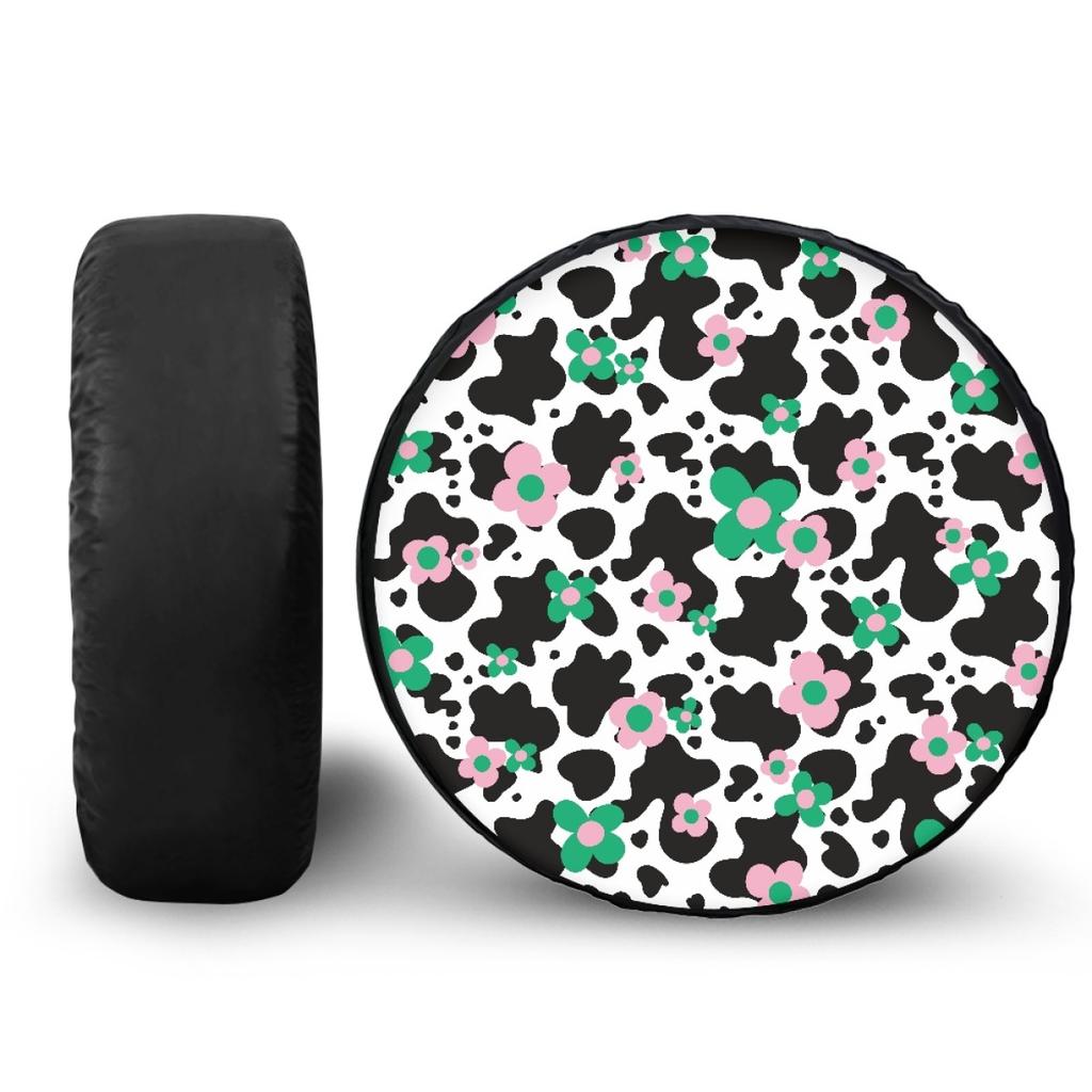 Plant Print Element Pattern Auto Parts Spare Tire Cover Weatherproof Tire Cover