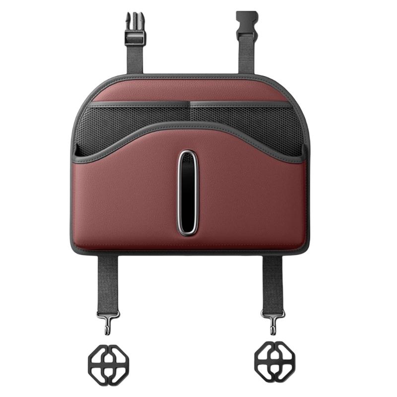 Car Tissue Holder Back Seats Organizers PU Leather Storage with Cup Holder Multifunction Car Back Seats Organizers for C