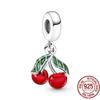 Red Motorcycle Rider & Good Fortune Carp Fish Dangle Charm Beads Fit Original Fasion 925 Sterling Silver Bracelet Women Jewelry