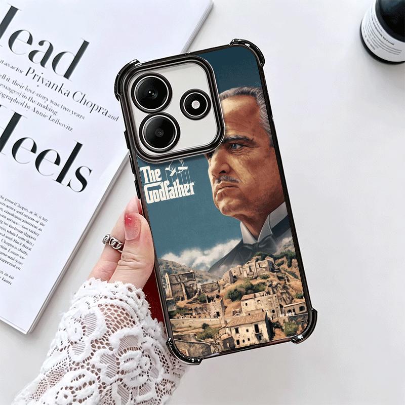 The Godfather TV Soft Phone Case For Xiaomi Redmi Note 14 15 Pro Plus 13 12 11S 11T 5G 10 9S 9 Plating Anti-Fall Fundas