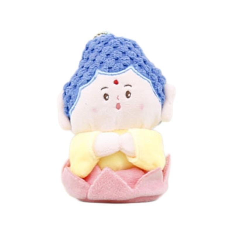 Adorable Plush Guanyin Bodhisattva Doll Soft Pp Cotton Figure Keychain For Bags