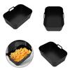 Pack of 2 Rectangular Shape Nonstick Air Fryers Pads Baking Tray Cooking Liners Silicone Baskets for Air Frying Machine