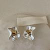 Elegant Flower Studs Earrings Fashion Ear Pin Metal Ear Studs Statement Earrings Creative Ear Jewelry for Woman Girl