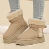 Fashion New Fluffy Rabbit Fur Warm Snow Boots for Women Winter Thick Plush Cotton Shoes Woman Faux Suede Non Slip Platform Ankle Boots