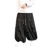Men Chinese Style Harem Pants Men Dragon Pattern Lamb Fleece Pants Male Pleated Wide Leg Pants Male Harajuku Lantern Trousers