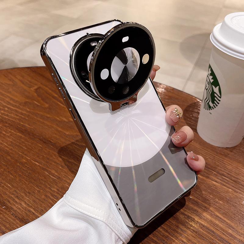 

Suitable for Huawei Mate60pro Phone Case Lens Bracket M60 Anti-drop CD-patterned Electroplated Creative Men s All-inclusive Case HUAWEI Mate 60