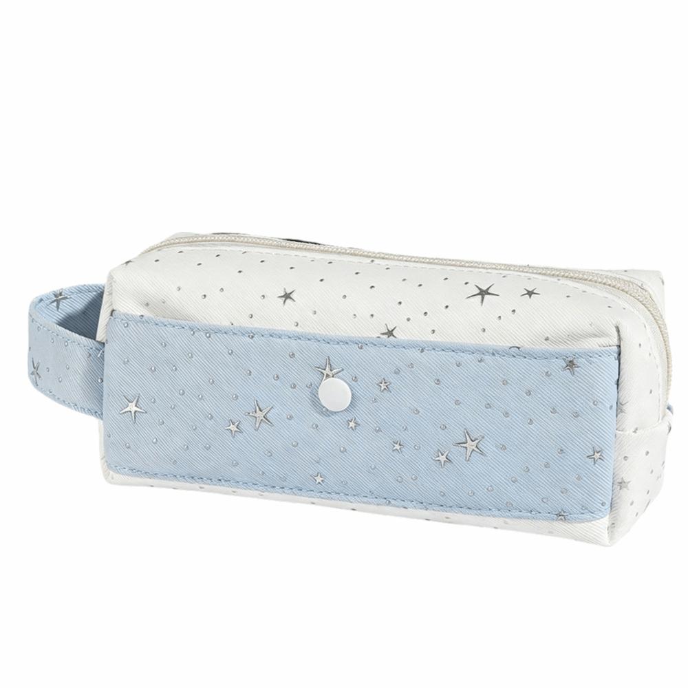 

Large Capacity Pencil Case Handheld Stationery Bag INS Style Pen Bag Gift белый