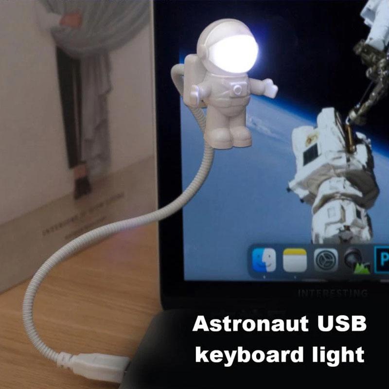 Astronaut Led Lamp Lights Flexible USB Night Light Eye Protection Room Desk Lamp for Adjustable Laptop PC Notebook Reading Light