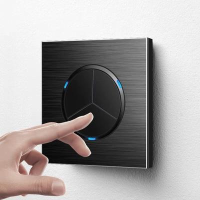Depoguye 1 Gang 1 Weg Zufällig Klicken An/Aus Wand Licht Schalter Haushalt LED Schwarz punkt reset Panel EU UK Frankreich steckdose 250V