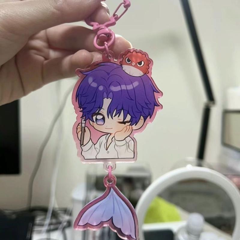 

Game Love And Deepspace Xavier Zayne Rafayel Caleb Cosplay Keychain Alloy Acrylic Pendant Keyring Key Chain Bag Accessories Gift
