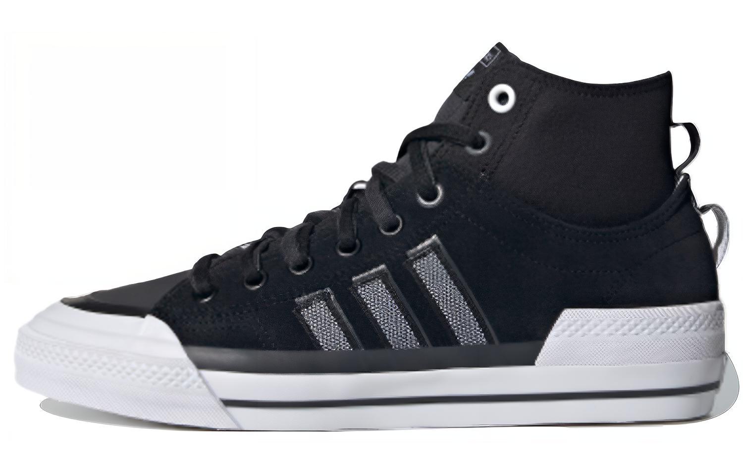 Adidas Nizza Hi Dl  Black White Silver  GZ2657 35⅔